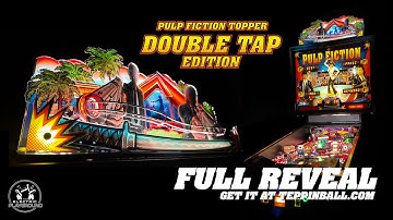 FULL REVEAL The Electric Playground Pulp Fiction "Double Tap" Pinball Topper