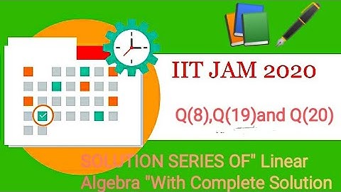 IIT JAM 2020|Mathematics|Series solution Of Linear Algebra #subscribe #share