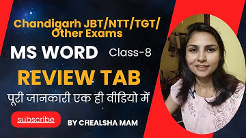 Ms Word Review Tab |Proofing Group in Ms Office| Chandigarh JBT/TGT/NTT Exam | Ms Office Tutorial