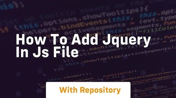 how to add jquery in js file