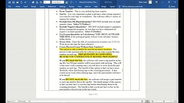 Physical Inventory Process in Macola® software