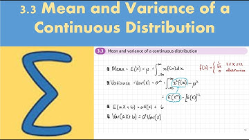 3.3 The mean and variance of a continuous distribution (FS 2 - Chapter 3:Continuous distributions)