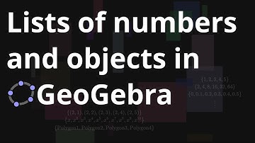 The Sequence command in GeoGebra | Lists of numbers and objects