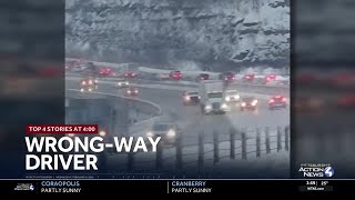 Car crashes into barrier attempting to avoid wrong-way driver on I-79