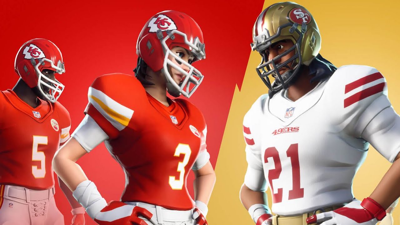 2020 Fortnite Bowl 49ers vs chiefs LIV Super Bowl Match Up Fortnite