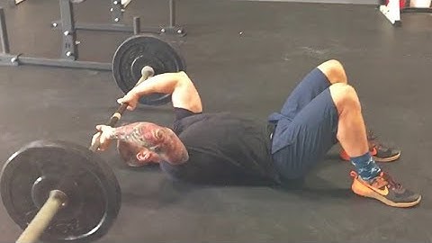 Barbell Tricep Extensions from the Floor