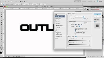 Photoshop CS5 - How to make outline text