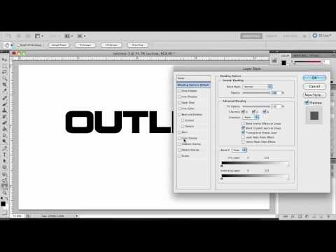 Photoshop CS - How to make outline text