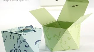 Faceted Gift Box Tutorial using Stampin' Up! Everything Eleanor