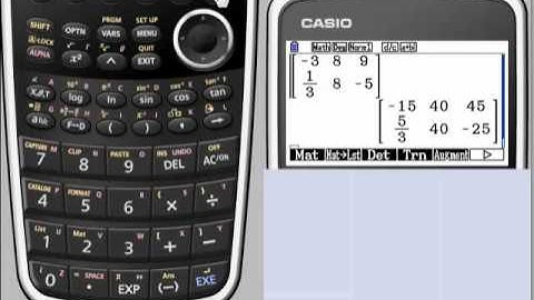 matrices on the Casio Prizm
