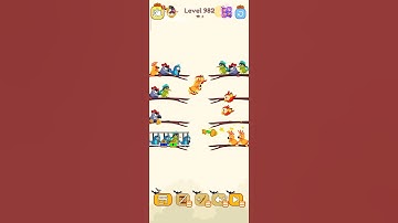 Bird sort calar game leval 982 #games #colorconcept #colorgame #gaming #colorfy #colors #dynamic