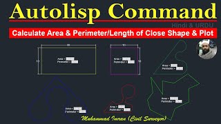 How to Find and Calculate Area & Perimeter of Close Figure or Shape | AutoLisp Command in AutoCAD