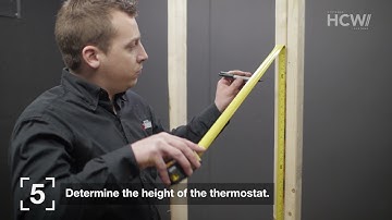 Installing the thermostat sensor.