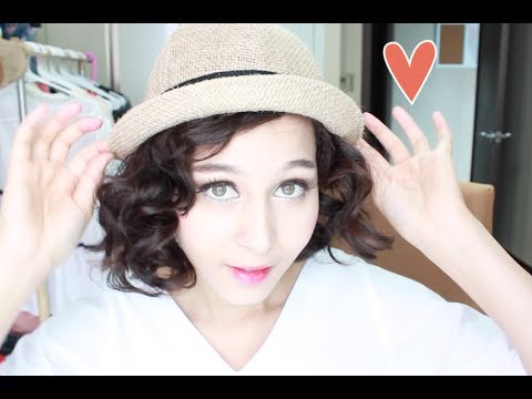 Cute Heatless Short Hair Style For Hats Youtube