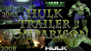 HULK VS THE INCREDIBLE HULK | TRAILER COMPARISON (2003-2008)