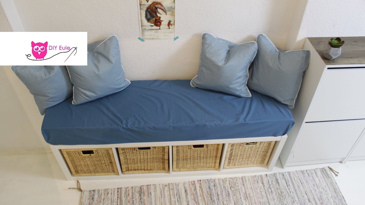 Sitzbank mit Bezug und Kissen / Ikea Hack - DIY Eule 