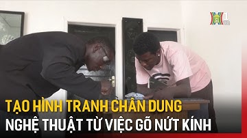 Tạo hình tranh chân dung nghệ thuật từ việc gõ nứt kính | Tin quốc tế | Tin tức