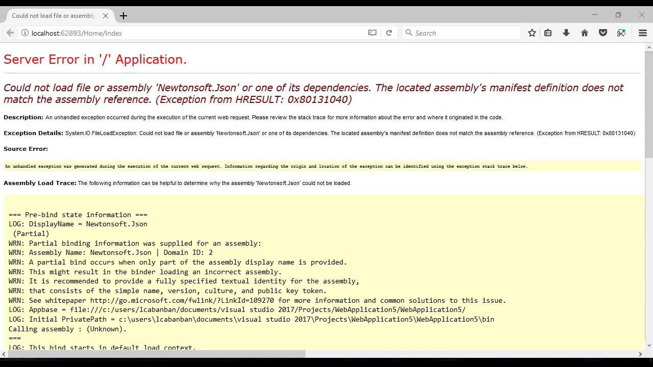 Can not. Newtonsoft.json how.