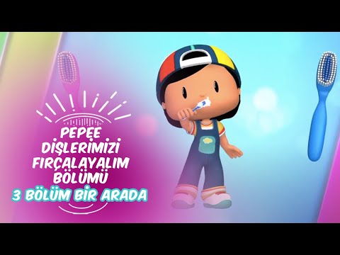 Pepee Dişlerimizi Fırçalayalım Bölümü -  Leliko ve Pisi İle 3 Bölüm Bir Arada | Düşyeri