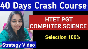 40 days Exam Strategy For HTET PGT COMPUTER SCIENCE EXAM 2023 || NS CLASSES