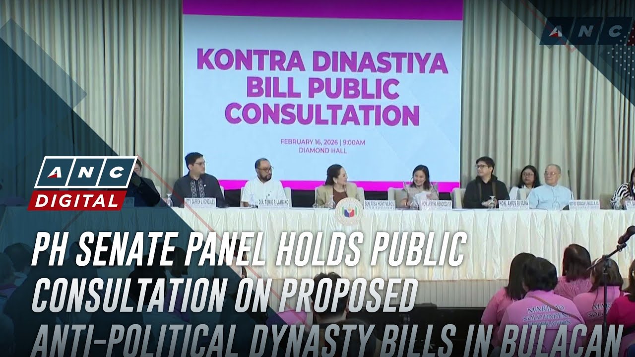 PH Senate panel holds public consultation on proposed anti-political dynasty bills in Bulacan | ANC