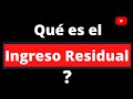 ✅💥Qué es el INGRESO RESIDUAL? Que diferencias hay con el INGRESO LINEAL? 🔴👈