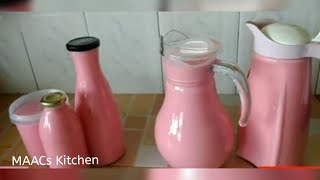 Quick And Easy Strawberry Yogurt Recipe| Homemade Yoghurt Recipe image