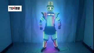 Full color LED robot suit Colorful luminous Glowing Wears Dancing Costumes