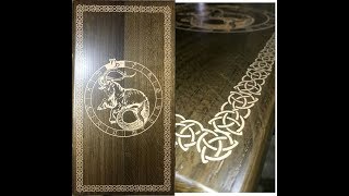 part2 Making of inlay for backgammon time-lapse