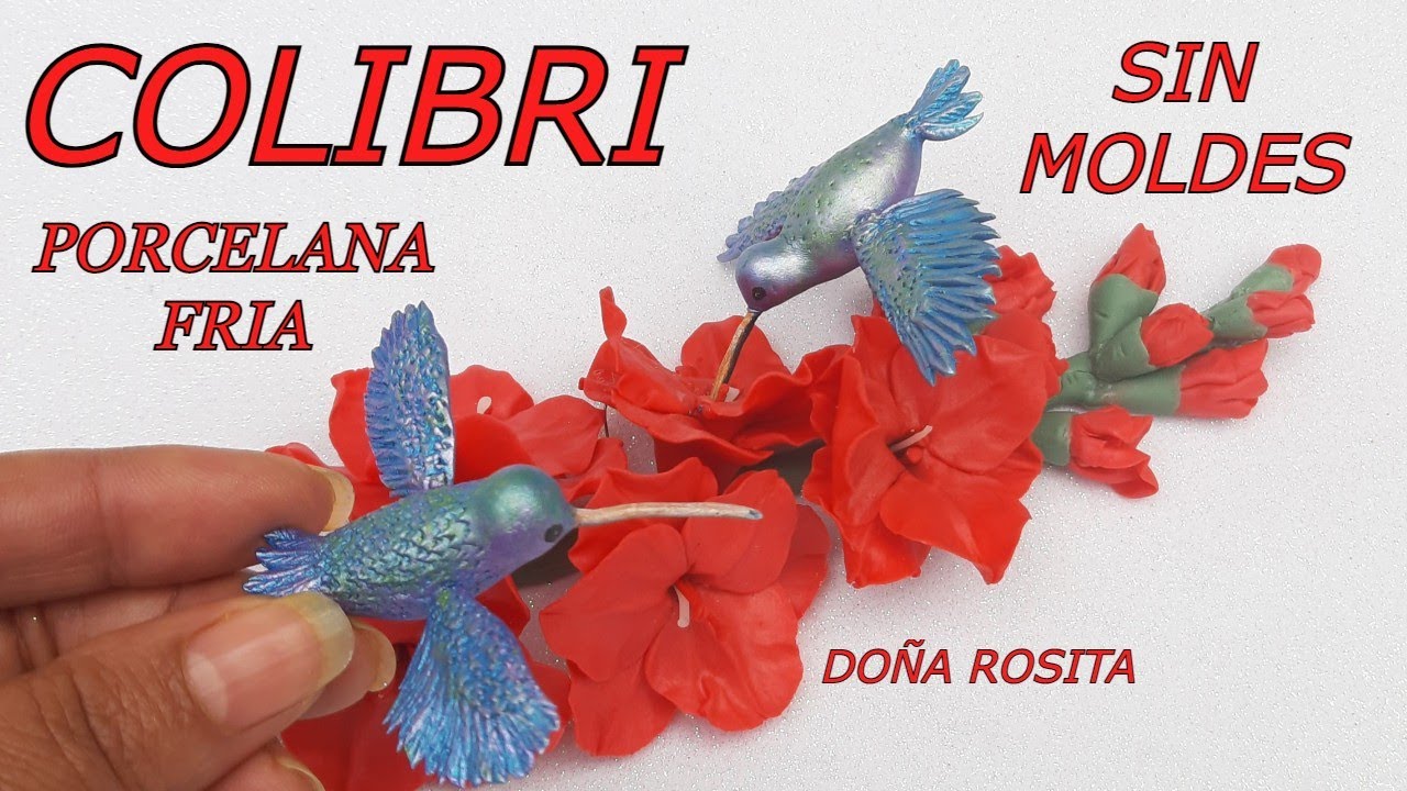 Otro pajarito para la coleccion !!!! bello COLIBRI en porcelana fria SIN MOLDES