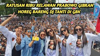 GBK PECAH RELAWAN PRABOWO GIBRAN MBEROT BARENG DJ TANTI ' Bolonemase ora sepele.....