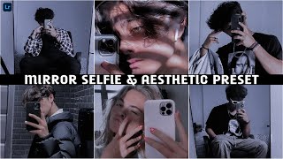 MIRROR SELFIE & AESTHETIC PRESET - Lightroom Mobile Preset | Mirror Selfie Preset | Dark Blue Preset screenshot 1