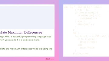 Discover the Maximum Differences in Columns Using Shell Script and AWK