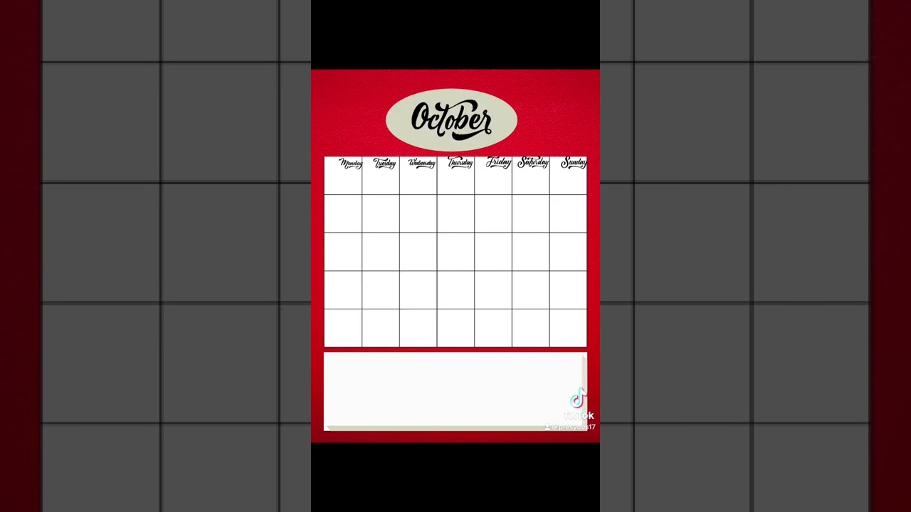 Free Printable Undated Monthly Calendar