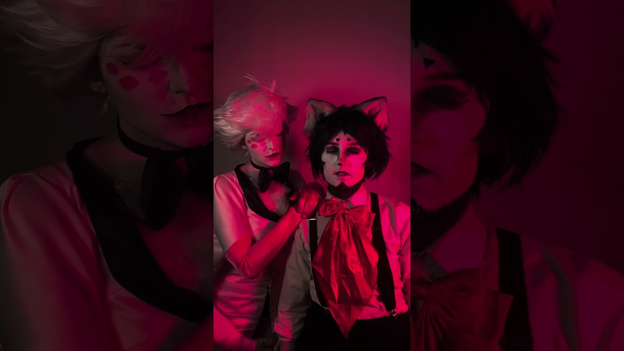 Husk caught Angeldust off guard  - Huskerdust in real life - Hazbin Hotel cosplays