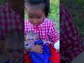 Breastfeeding Monkeys and girl & Ney kay Take a shower baby Monkeys #cutebabystatus