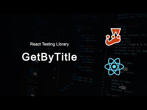 Using getByTitle in react