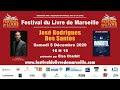 Jos rodrigues dos santos au festival du livre de marseille 2020 interview par elsa charbit