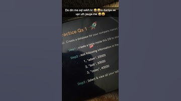Do din me sql sekh kr is duniya se upar uth jauga mei 😂