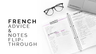 tips for studying french 🍏 french notebook flipthrough screenshot 4