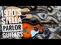 1972 Harmony Stella H6134 &amp; 1973 Harmony Stella H6130 Vintage Parlor Guitars