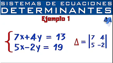 ¿Cómo resolver ecuaciones por el metodo de determinantes?