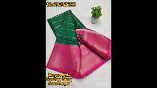 New Arrivals Specially Festival Collections Sandhya Fancy Saree Stripes Saree Offer Price1399