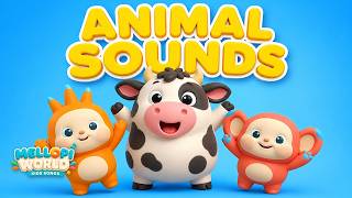 Animal Sounds Song 🐮 | for Kids &amp; Toddlers | Cat Dog Cow Duck | Learn Meow Woof Moo Quack