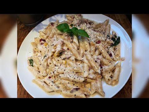 Creamy Tuna Alfredo Pasta | مكرونة إيطالية بالكريمة