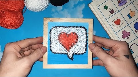 HƯỚNG DẪN LÀM TRANH CHỈ ĐINH TRÁI TIM NINI CJWC KỲ ĐOEN GIẢN VÀ CHI TIẾT | HOW TO DO MINI STRING ART