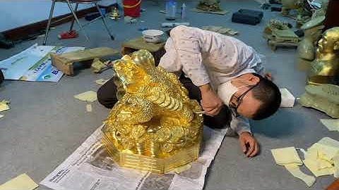 Dát vàng 24k chú thiềm thừ cao 40cm