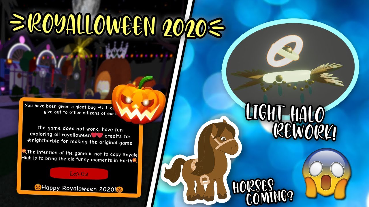 Royalloween 2020 In Earth Light Halo Rework Horses Coming Halloween Halo 2020 News Rh Leaks Youtube - roblox royale high halloween halo 2020