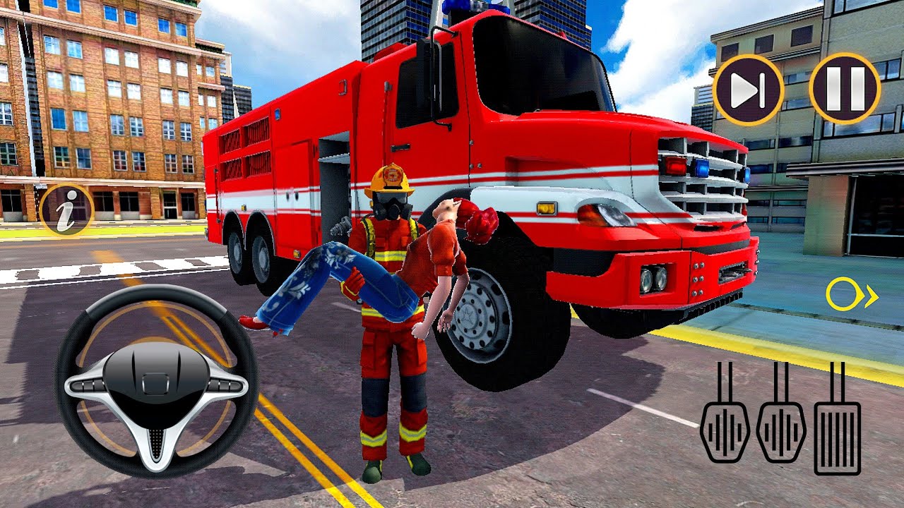 En Gerçekçi İtfaiye Arabası Oyunu 911 Fire Truck Games Android Gameplay YouTube