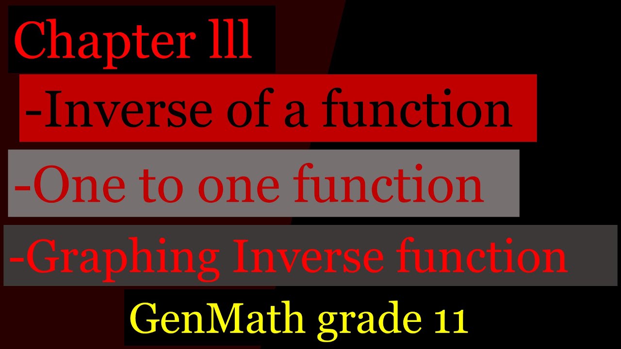 GenMath chapter 3: inverse Functions all in 10 minutes |tagalog - YouTube